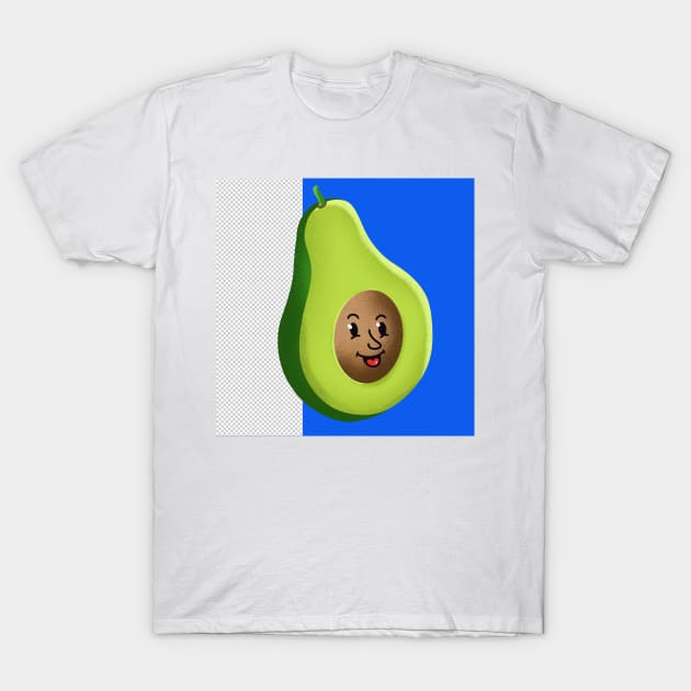 Funny Avocado Design T-Shirt by Mako Design 